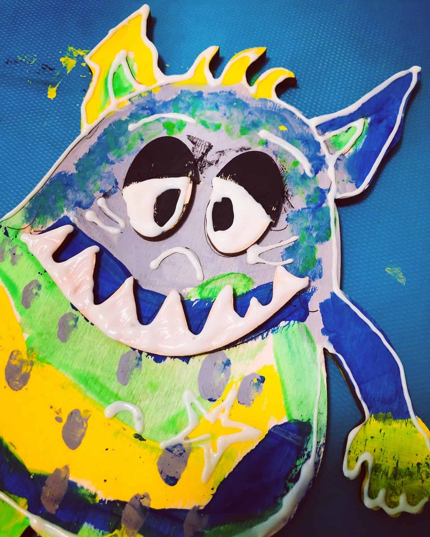 Leuchtmonster Workshop 6 Leuchtmonster, blau, grün gelb