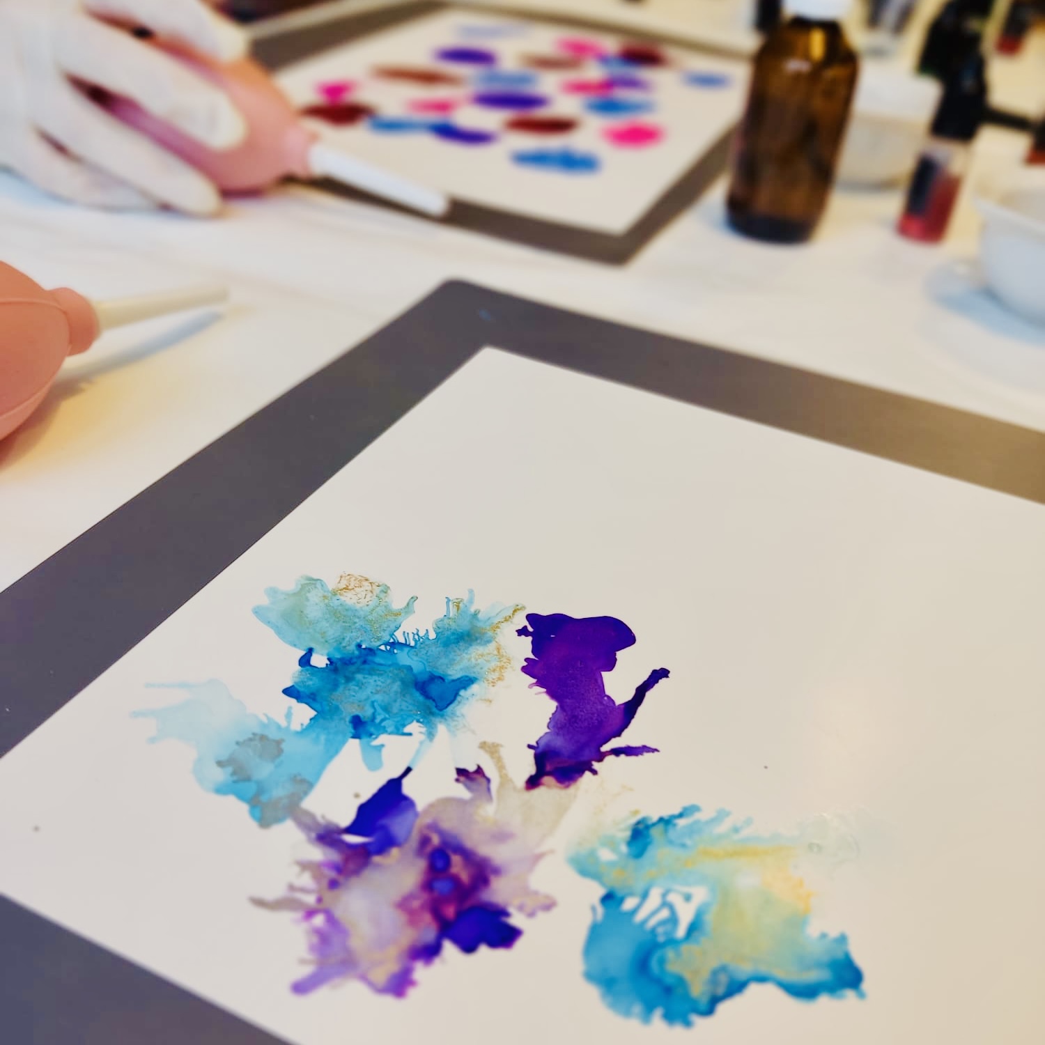 Abstrakt Painting 13 Abstraktes Malen mit Alkohol Ink