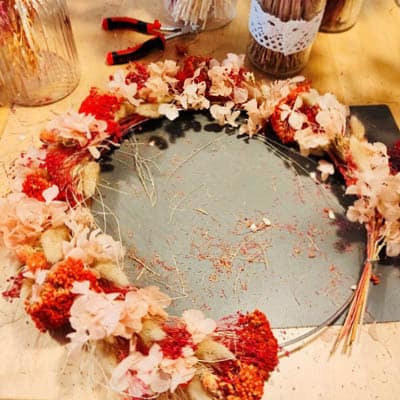 Trockenblumenkranz Workshop