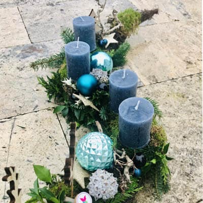 Adventsgesteck modern 2 Adventsgesteck