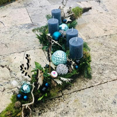 Adventsgesteck modern 3 Adventsgesteck