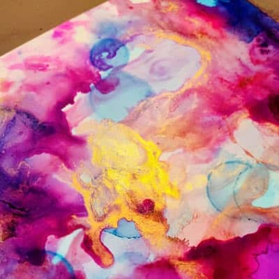 Abstrakt Painting 7 Abstraktes Malen mit Alkohol Ink