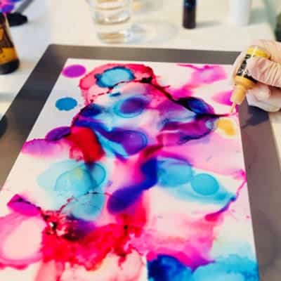 Abstrakt Painting 8 Abstraktes Malen mit Alkohol Ink